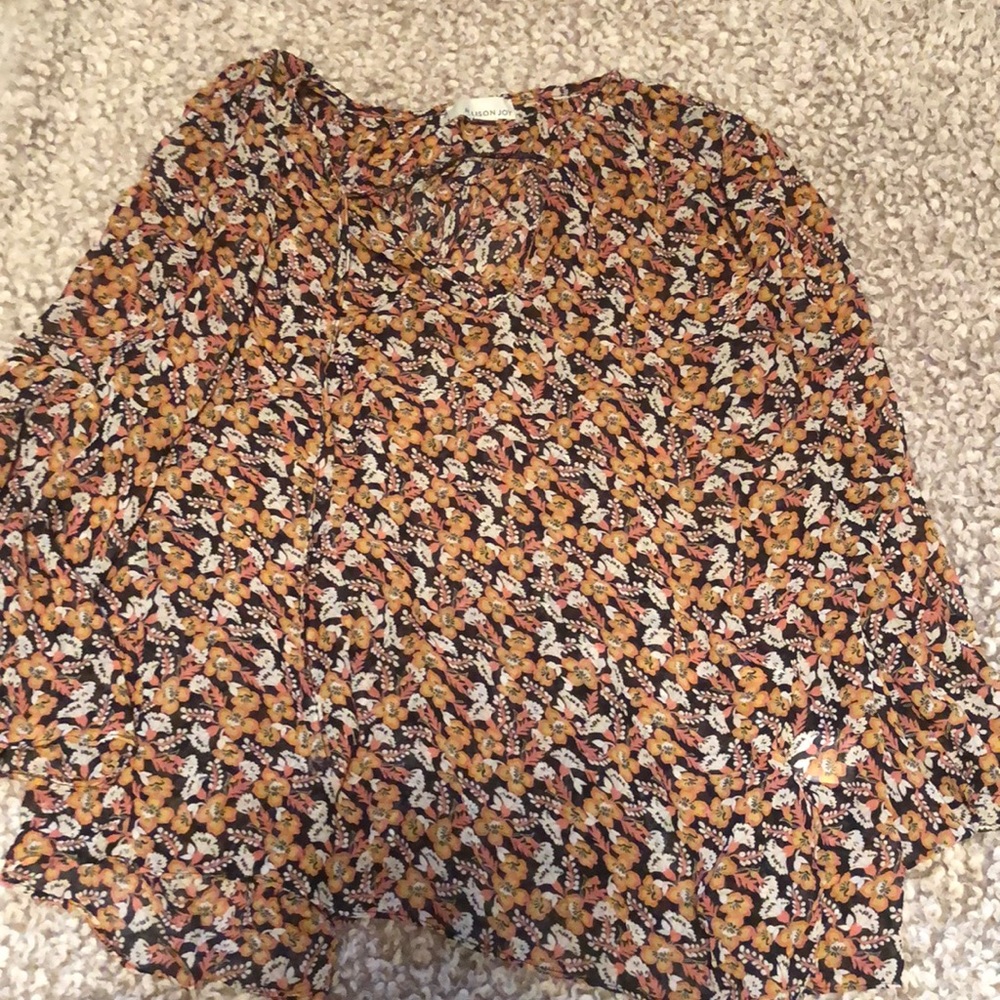 Multi colored peasant blouse